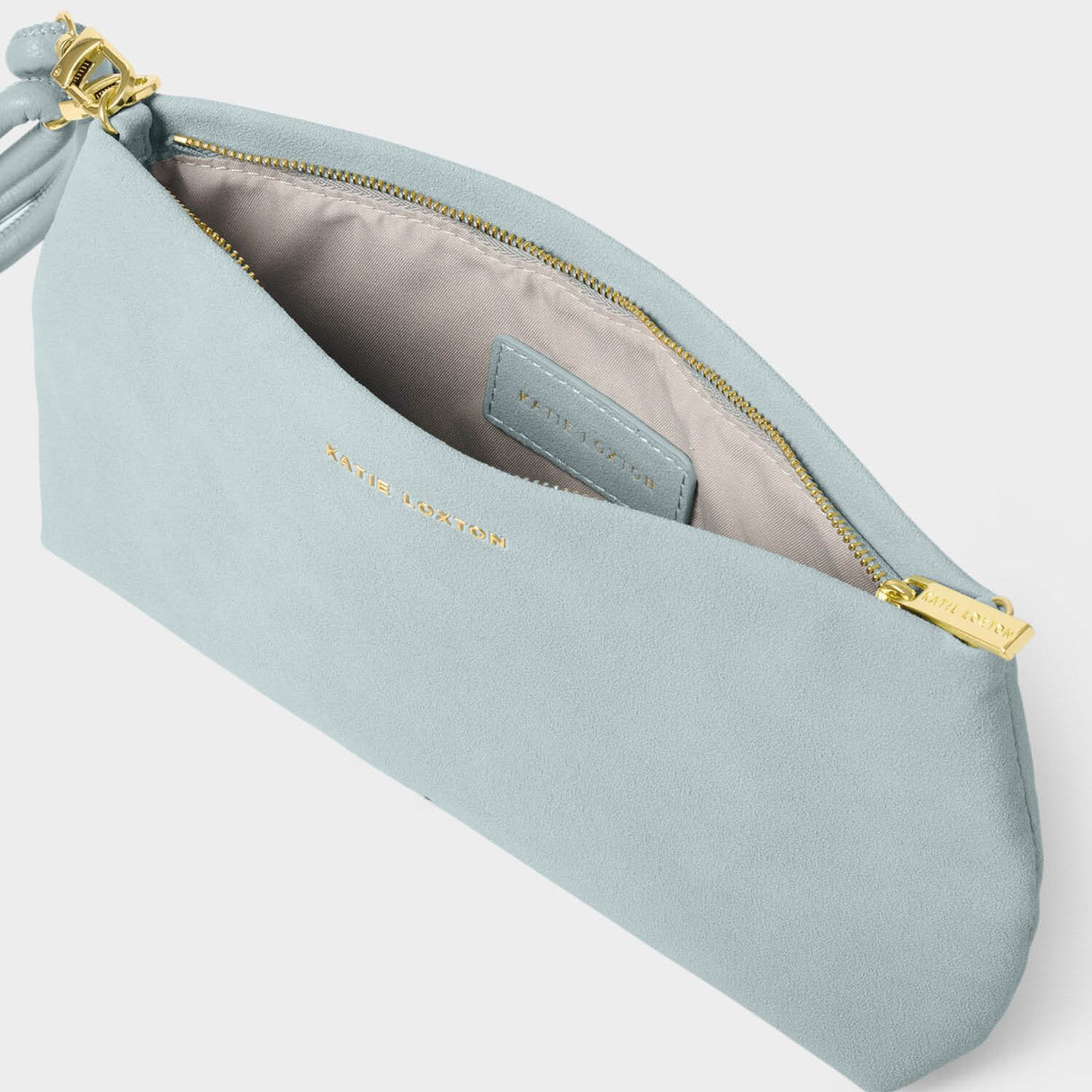 Katie Loxton Blue Mist Asha Suedette Wristlet Bag