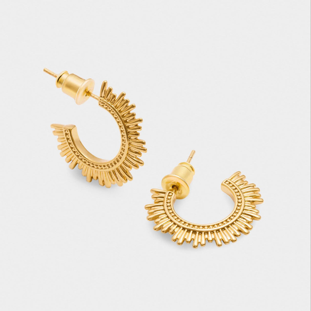 Katie Loxton 'You Shine' Waterproof Gold Hoop Earrings