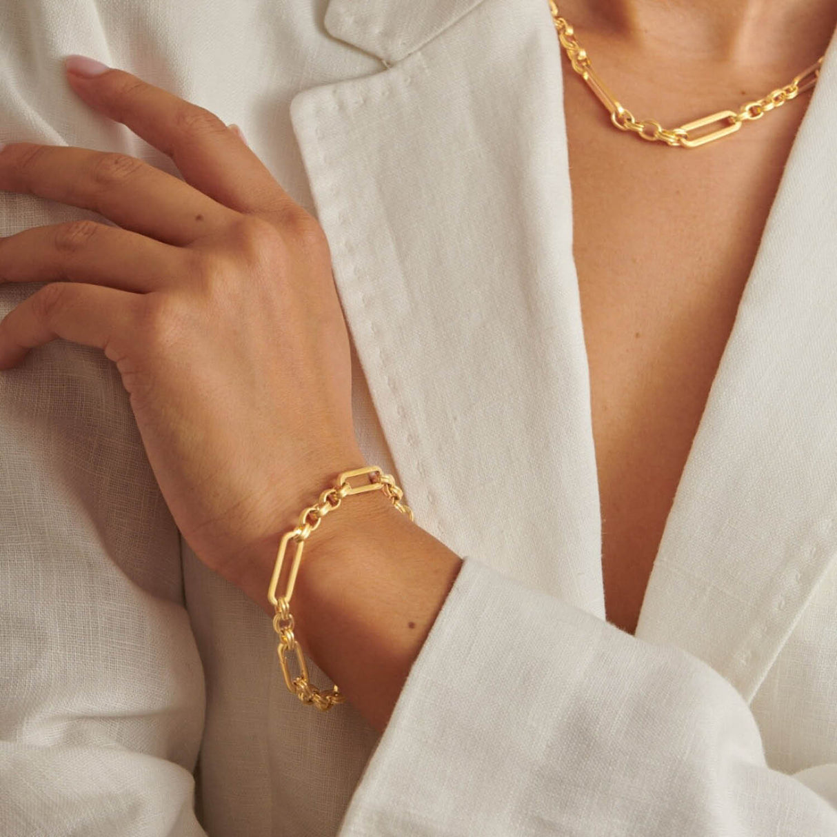 Katie Loxton 19cm Kiki Waterproof Gold Link Bracelet