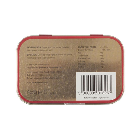 Stewart's 40g Mints in Highland Cow Tin