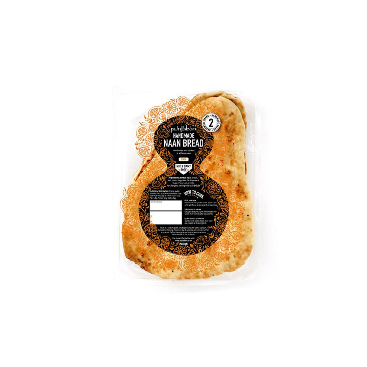 Punjaban 380g Plain Naan - 2 Pack