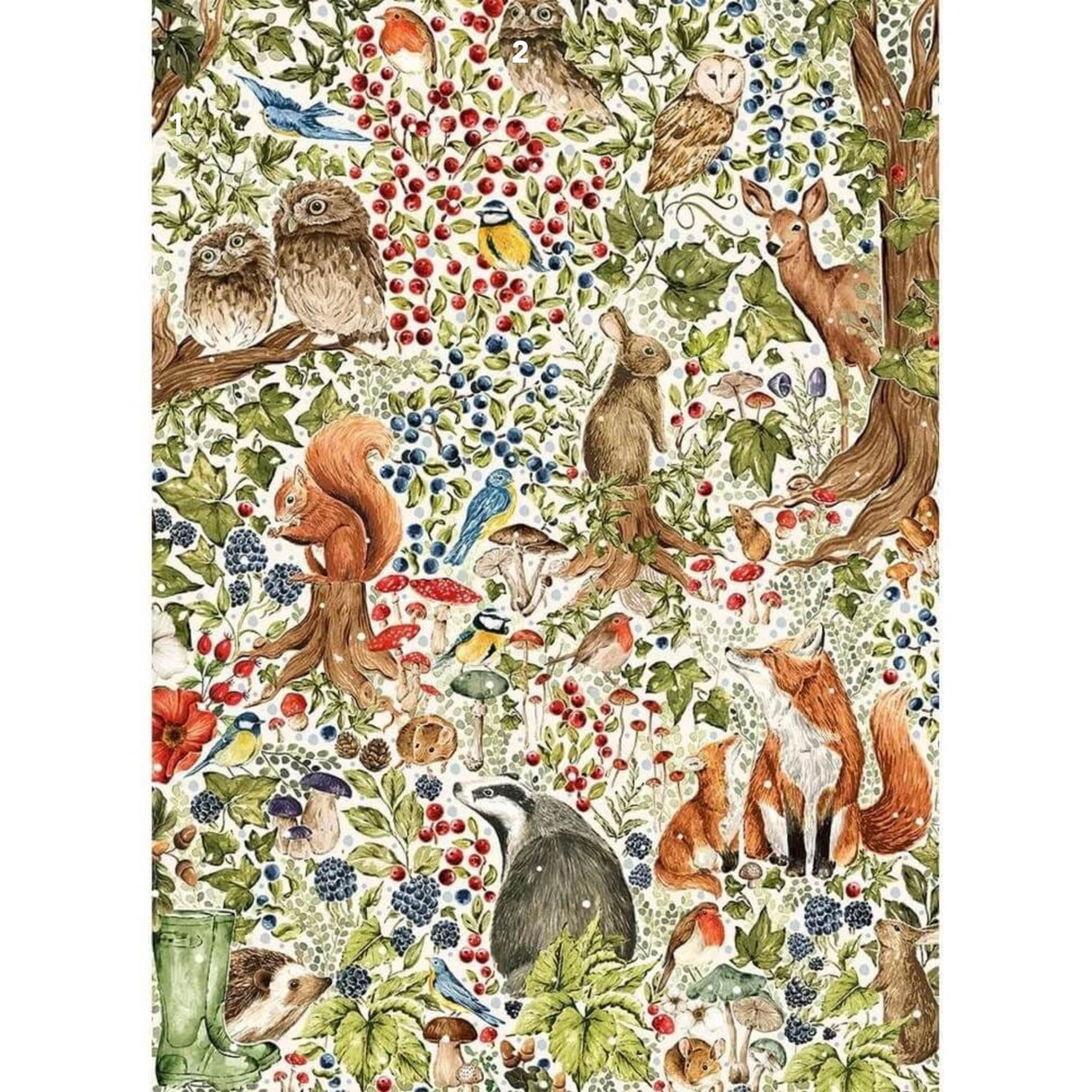 Gibsons Games 1000 Piece The Art File Woodland Wildlife Jigsaw Puzzle