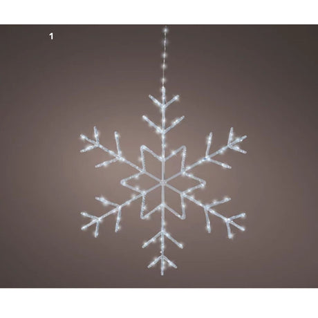 Lumineo 60cm Micro LED White Snowflake Outdoor Decoration