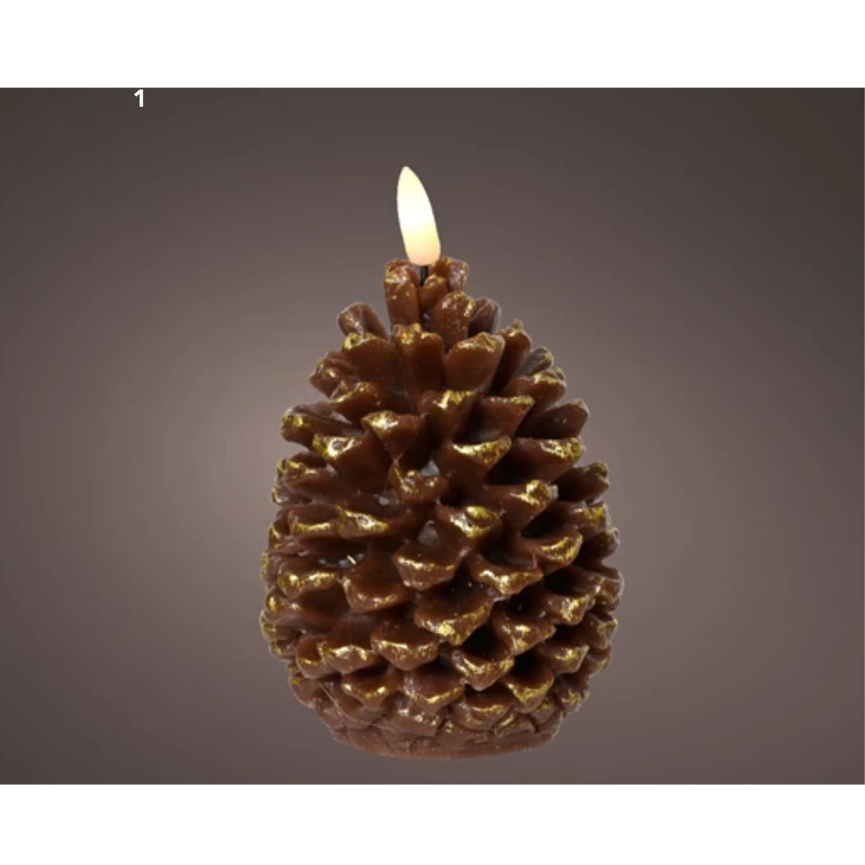 Lumineo 13cm LED Wick Pinecone Candle