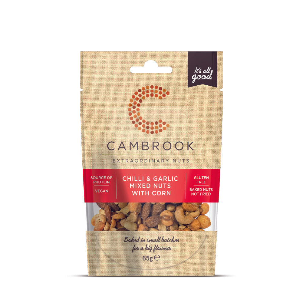 Cambrook 65g Chilli & Garlic Mixed Nuts with Corn