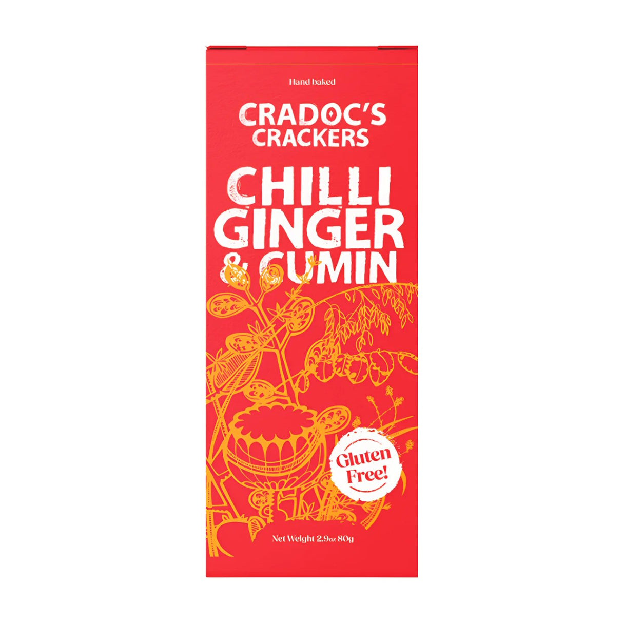 Cradoc's 80g Gluten Free Chilli, Garlic & Cumin Crackers
