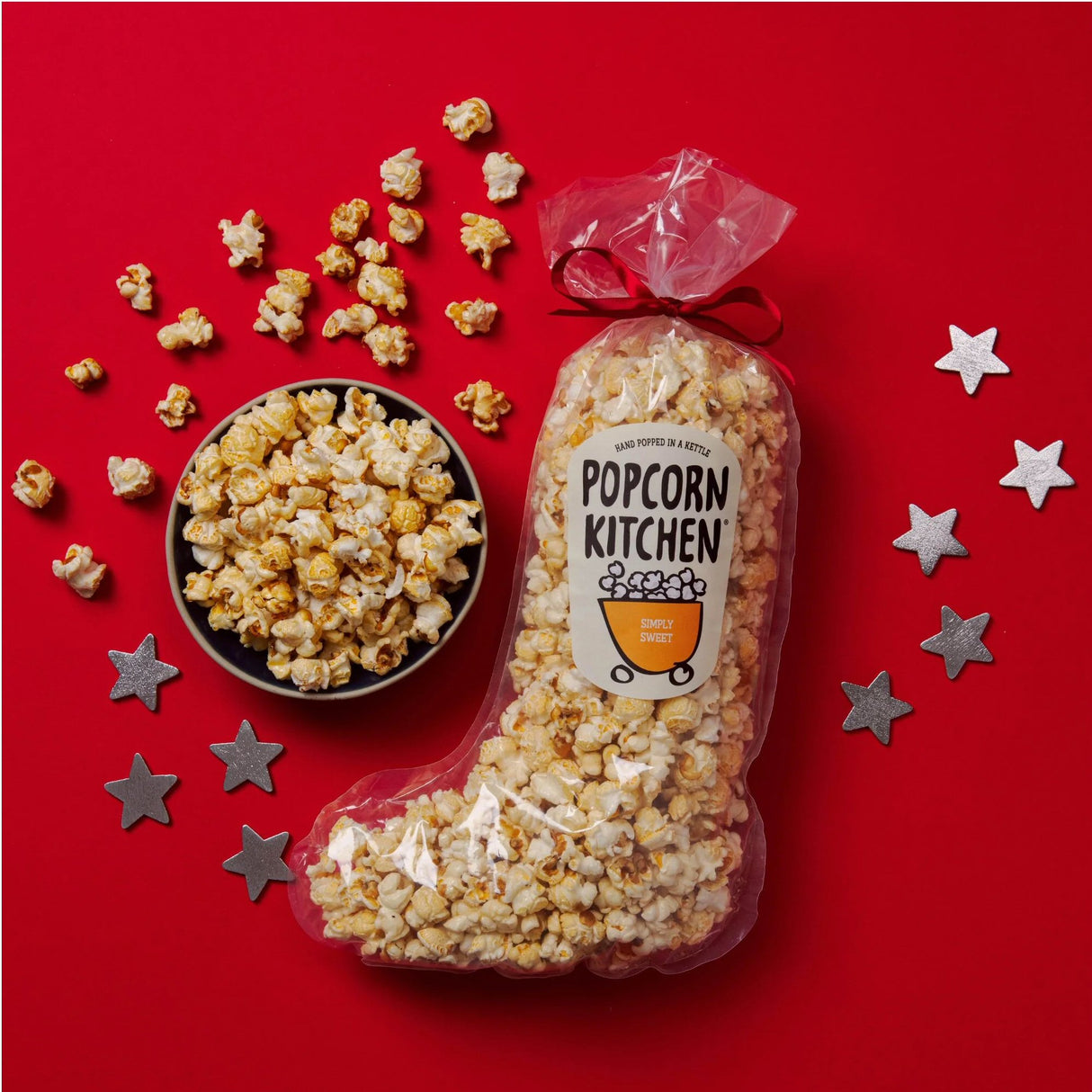 Popcorn Kitchen 140g Simply Sweet Popcorn Christmas Stocking