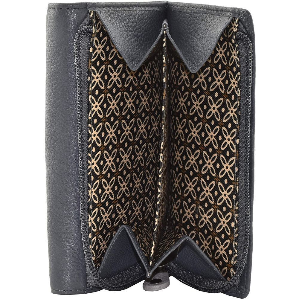 Mala Leather Grey Best Friends Horses Tri-Fold Purse