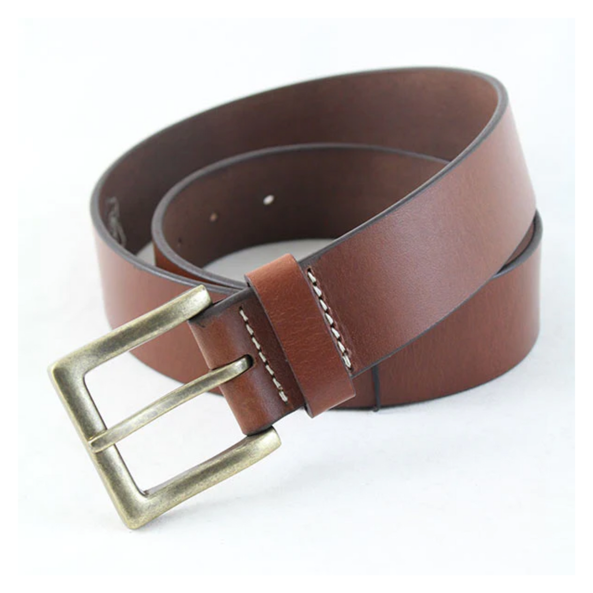 Charles Smith 40mm Tan Brass Buckle Belt - 34"