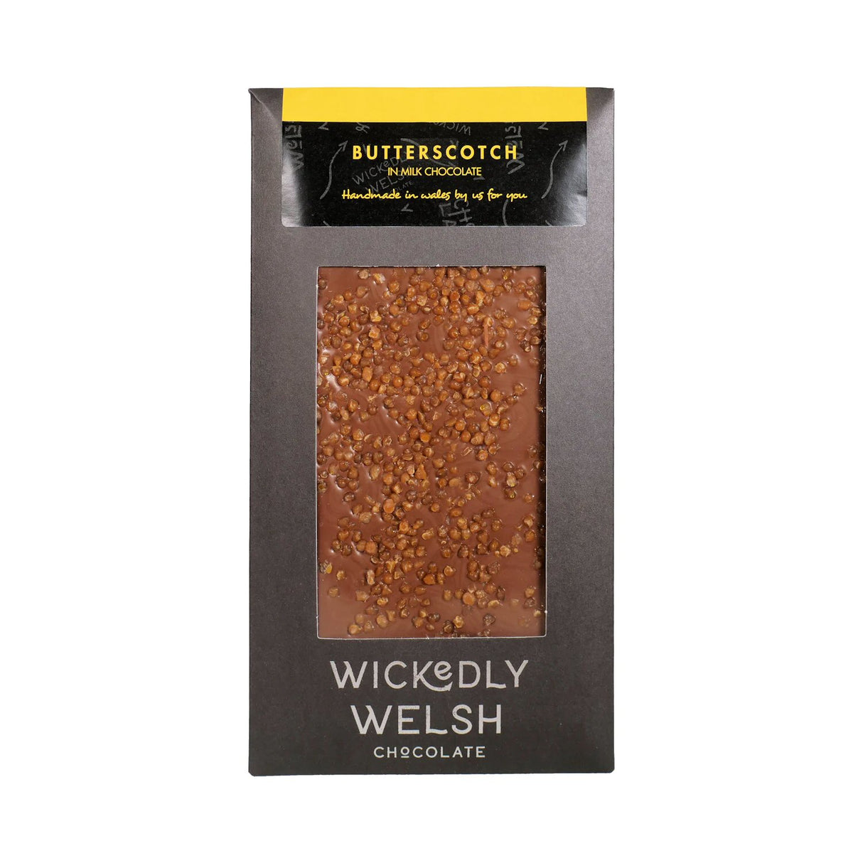 Wickedly Welsh 90g Butterscotch Milk Chocolate Bar