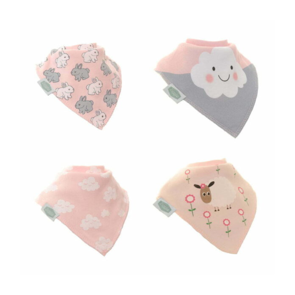 Ziggle Baby Cuddly Pinks Bib Set