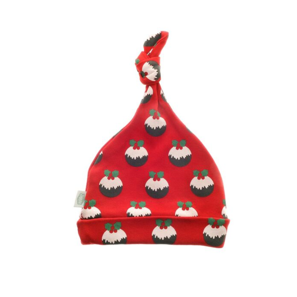 Ziggle Baby Christmas Pudding Print Cotton Hat