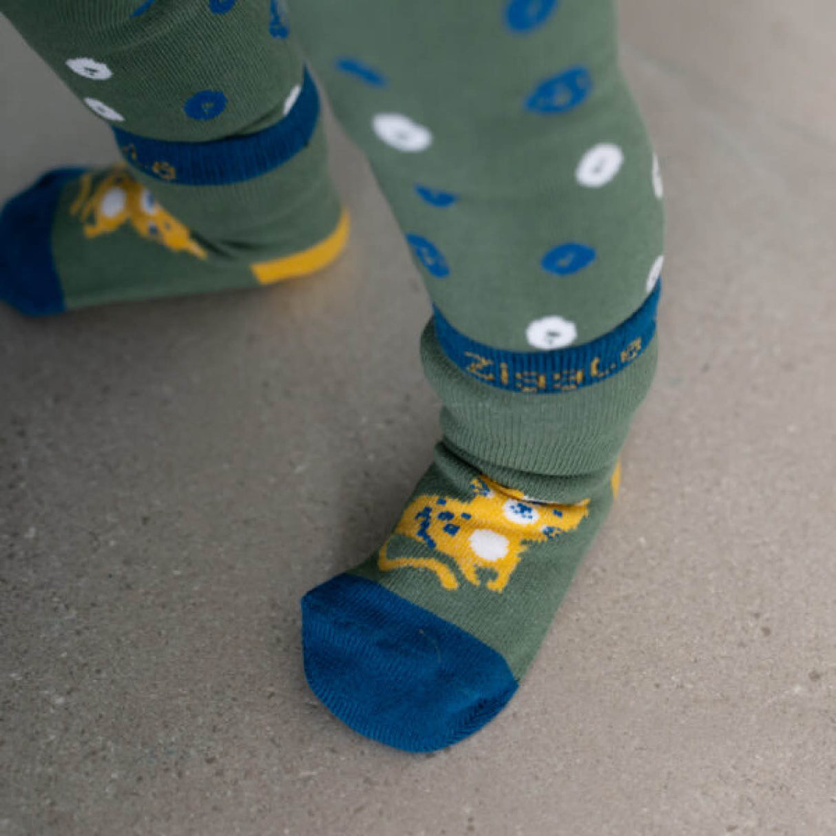 Ziggle Baby 0-6 Months Savanna Leopard Leggings & Socks Set