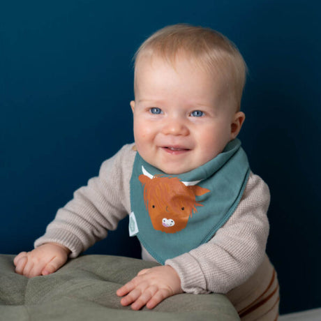 Ziggle Baby Highland Cow Bandana Bib