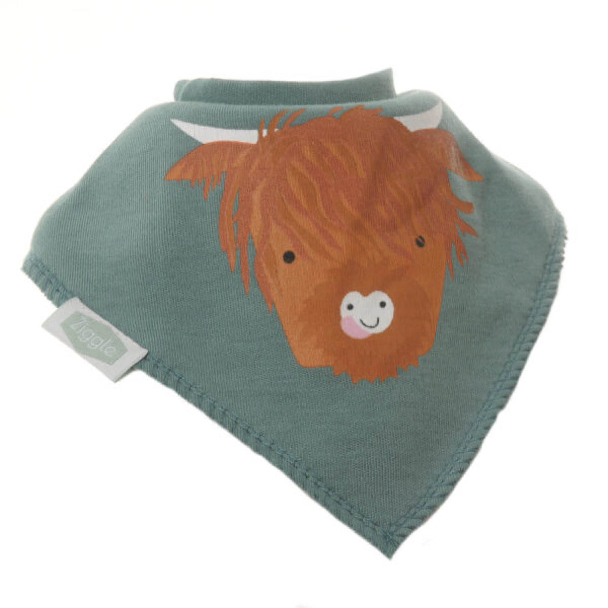 Ziggle Baby Highland Cow Bandana Bib