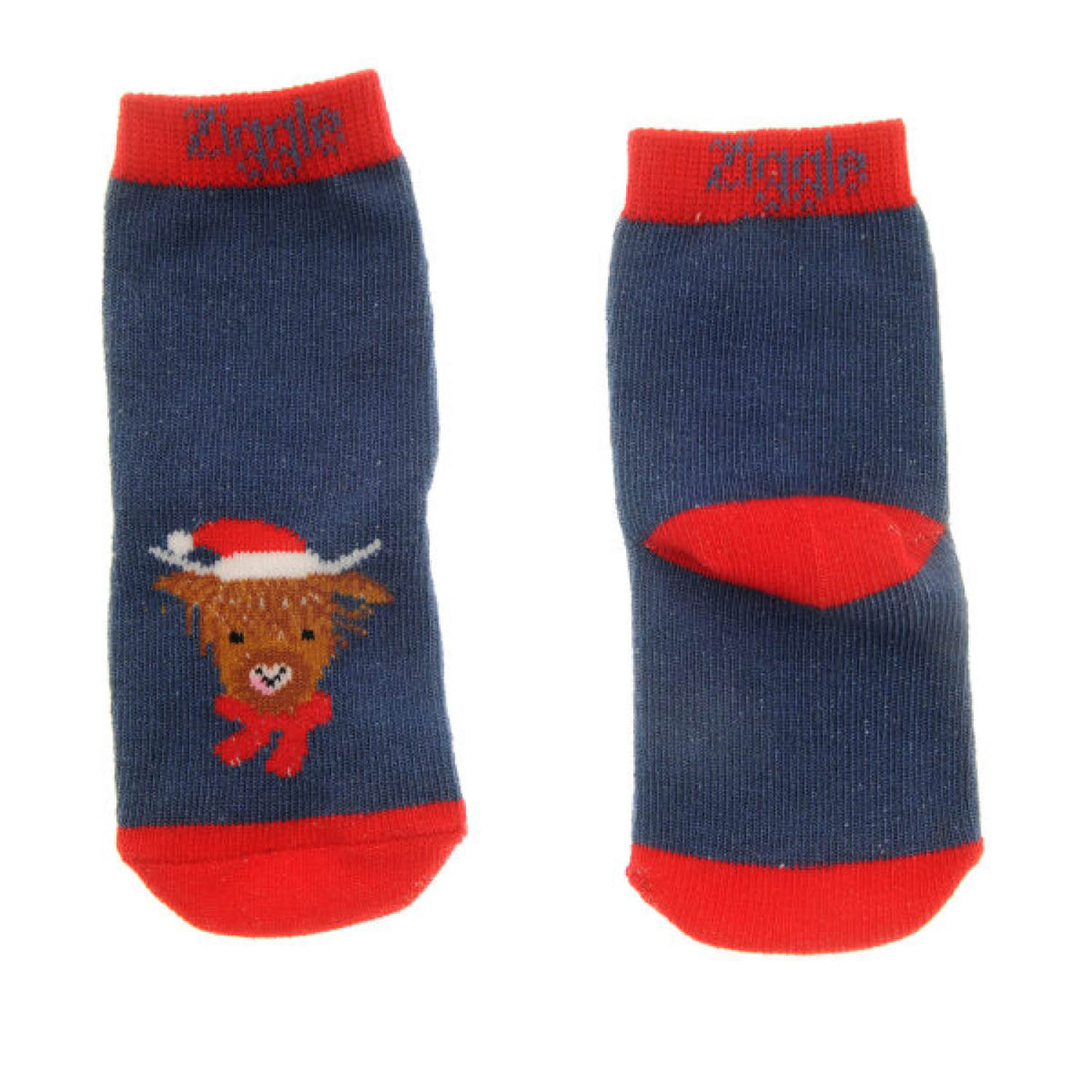 Ziggle Baby Highland Cow Christmas Leggings & Socks Set - 0-6 Months
