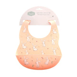 Ziggle Baby Pink Bunnies Catch It Silicone Bib