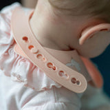 Ziggle Baby Pink Bunnies Catch It Silicone Bib