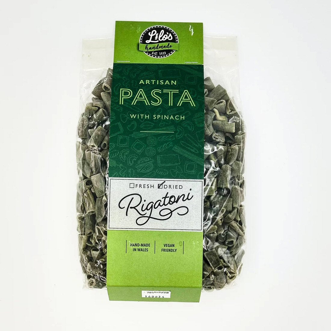 Lilo's 500g Handmade Spinach Pasta (Pasta Shape Can Vary)