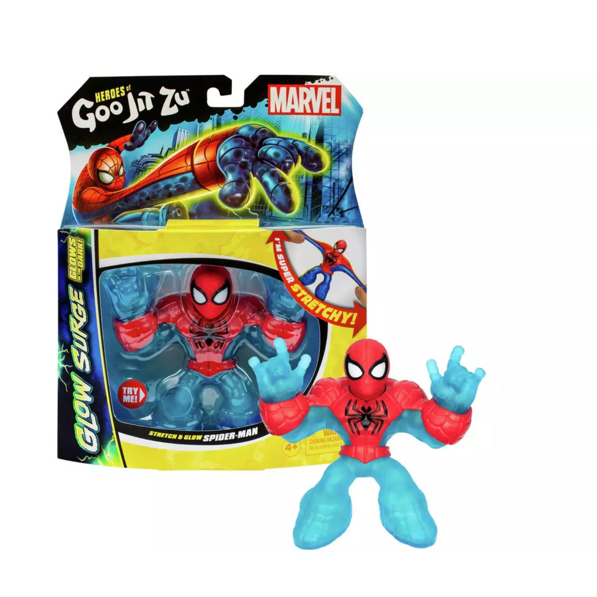 Heroes of Goo Jit Zu Marvel Glow Surge Spider-Man Hero Pack