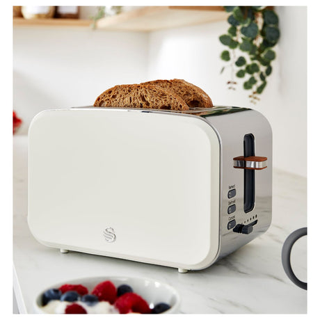 Swan White 2 Slice Nordic Style Toaster