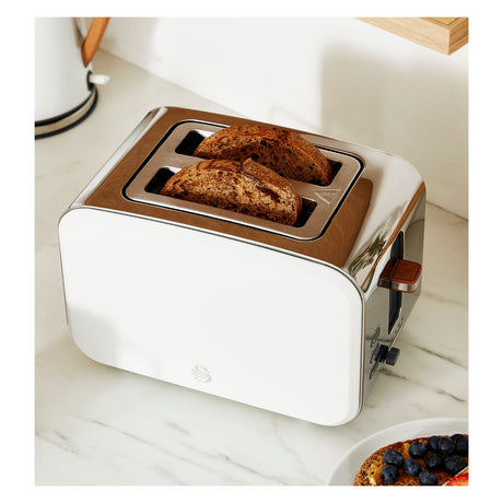 Swan White 2 Slice Nordic Style Toaster