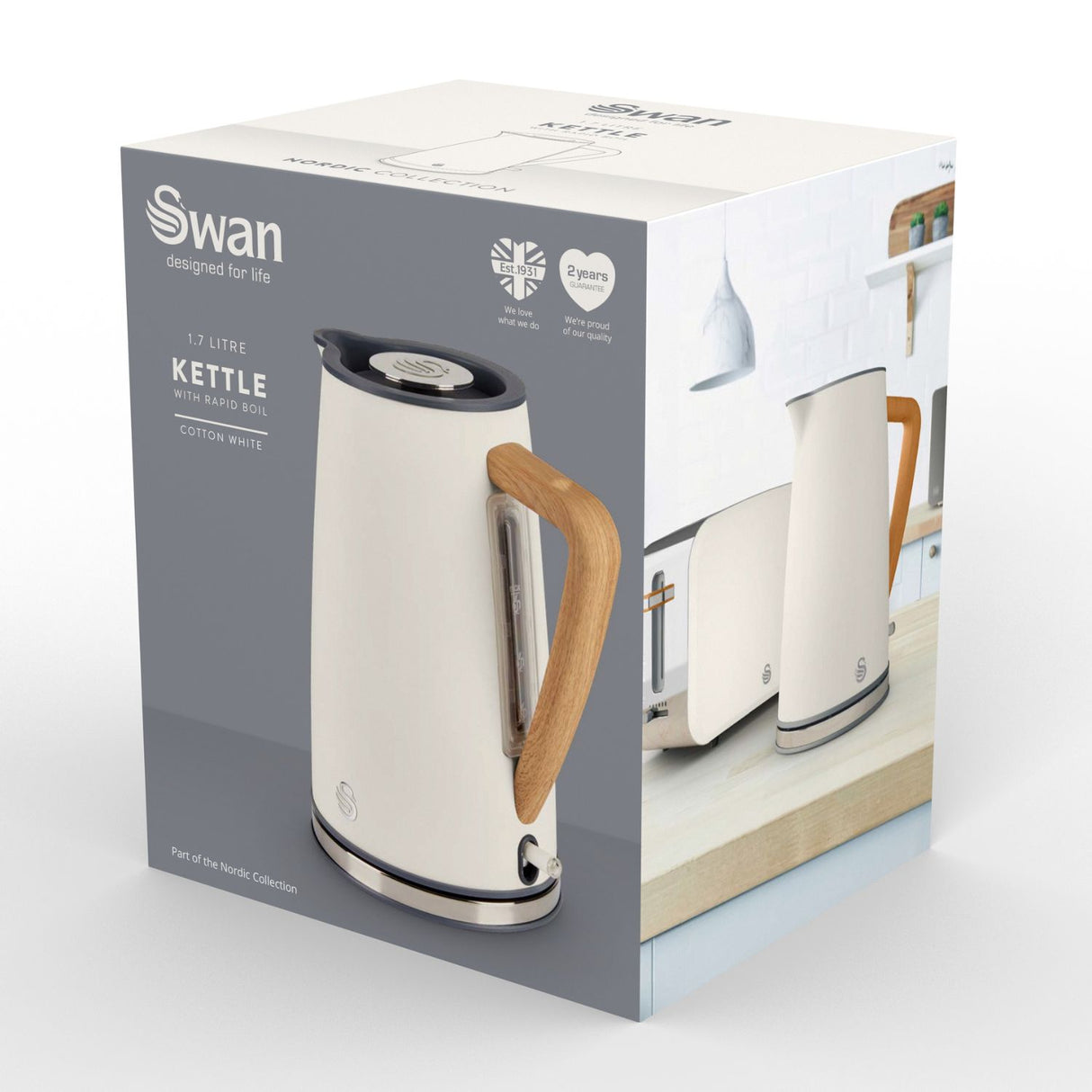Nordic 1.7L Cordless Kettle White