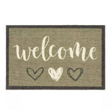 My Mat 75cmWelcome Hearts Sage Doormat