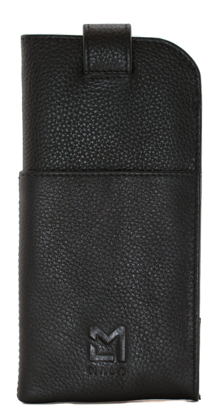 Mala Leather 16cm Black Kitty Crew Glasses Case - 5209 36