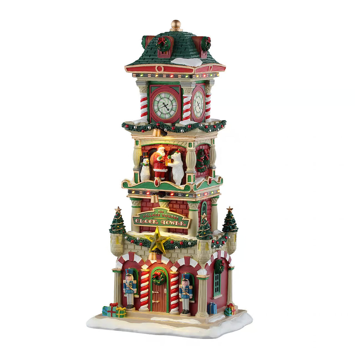 Lemax Santa's Wonderland 28.8cm The Village Square Clock Tower - 55320