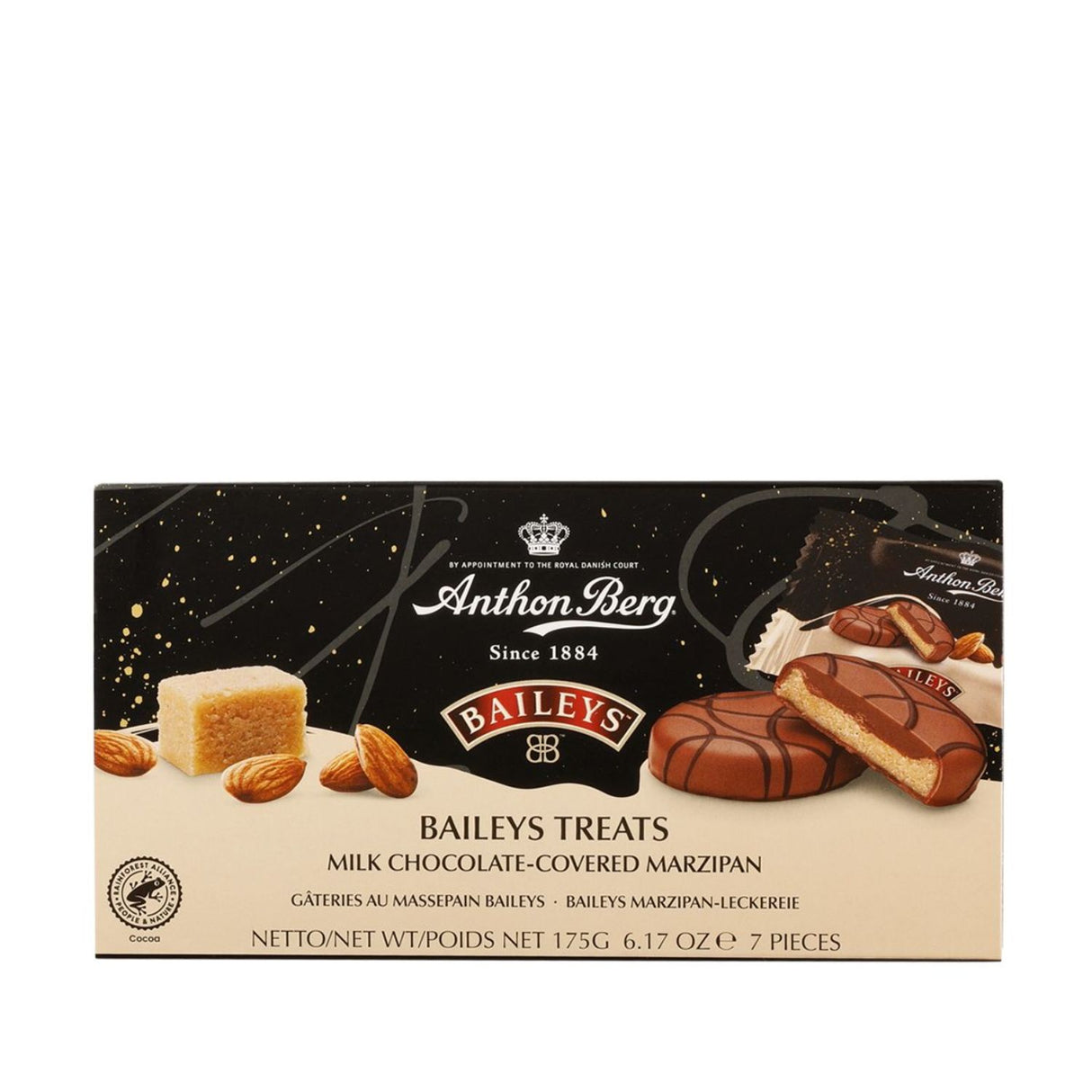 Anthon Berg 12 x 175g Baileys Milk Chocolate Covered Marzipan