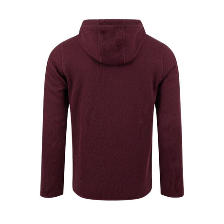 Weird Fish Lockie Full Zip Bonded Fleece Hoodie - Dark Wine