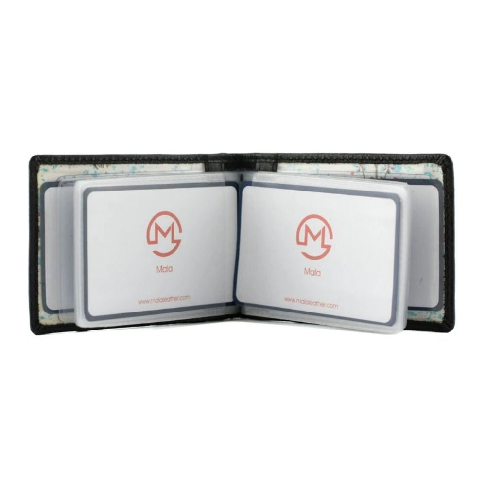 Mala Leather Midnight ID & Card Holder - Black