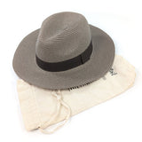 Black Ginger 57cm Mocha Panama Folding Hat