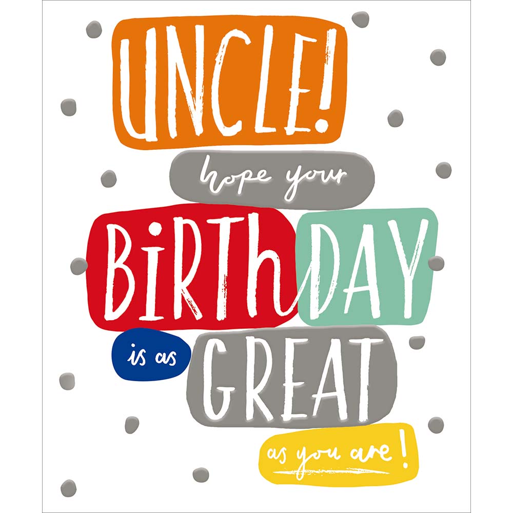 Woodmansterne Dotty Uncle Birthday Card