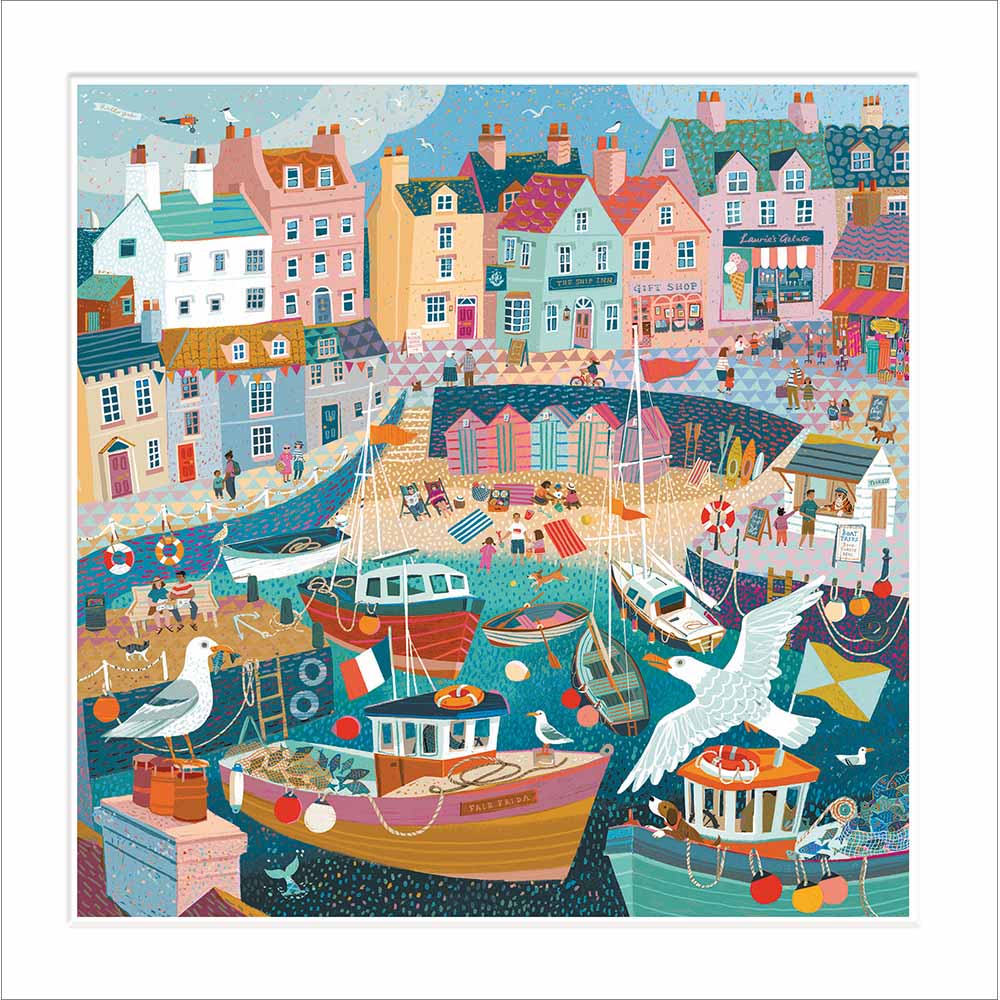 Woodmansterne By the Harbour Blank Card