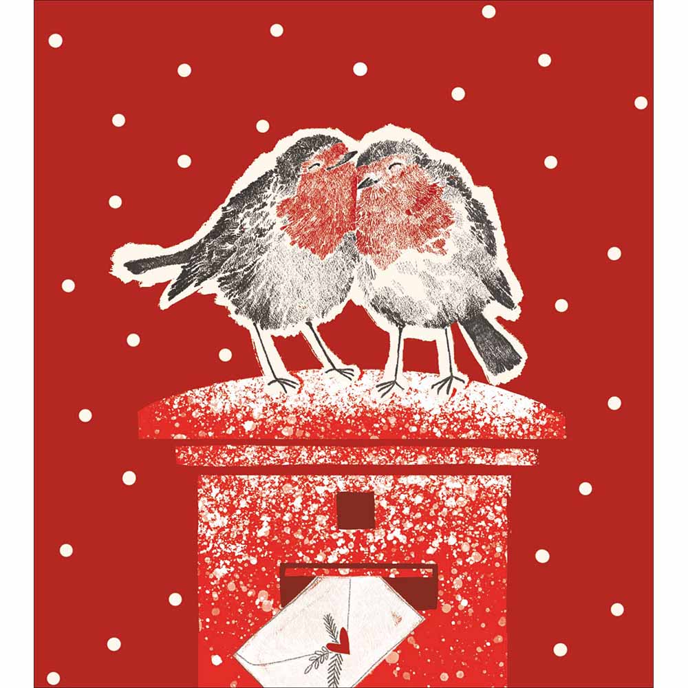 Woodmansterne Love Birds Christmas Cards - Pack of 5