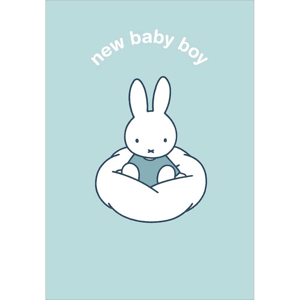 Woodmansterne Miffy New Baby Boy Card