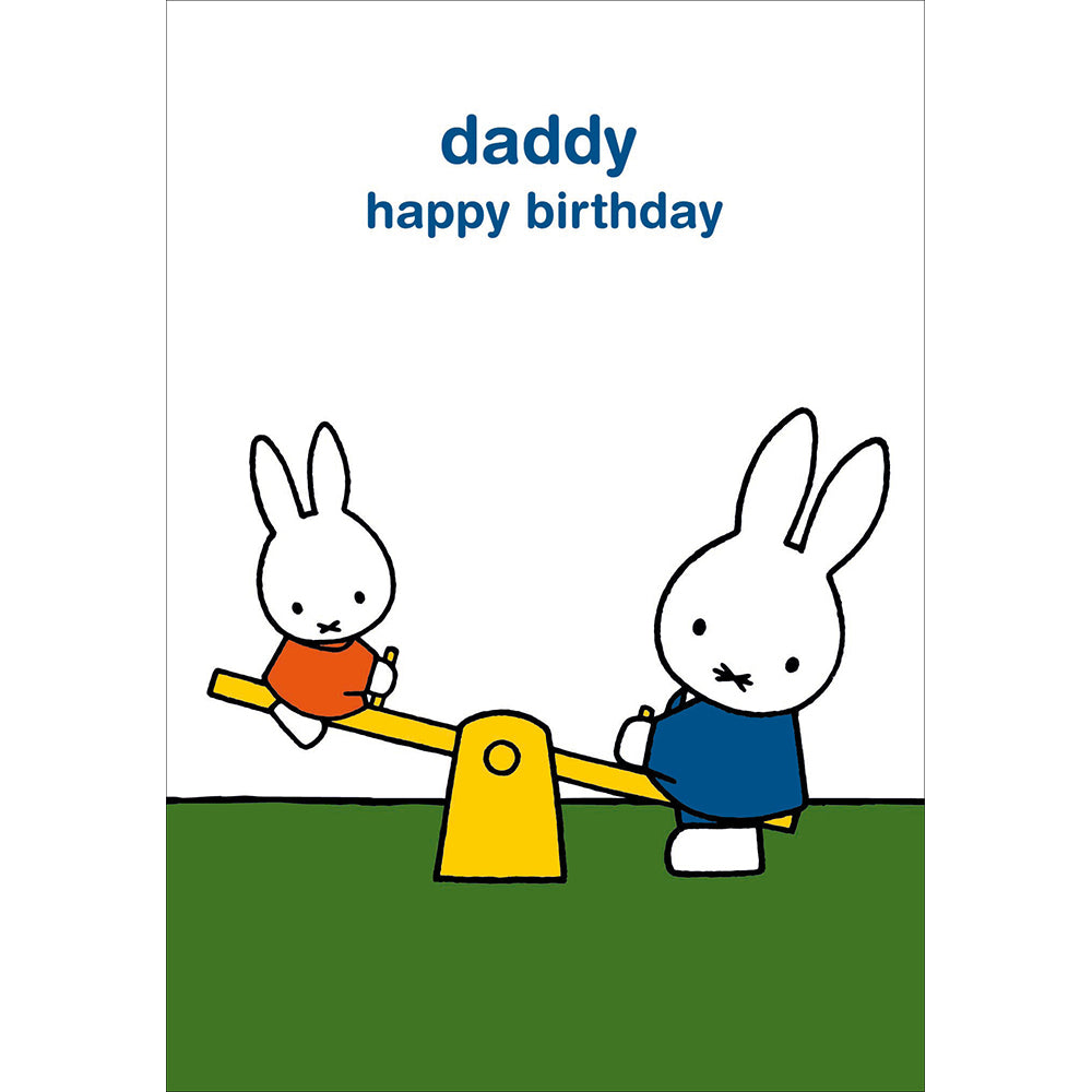Woodmansterne Miffy Daddy Seesaw Birthday Card