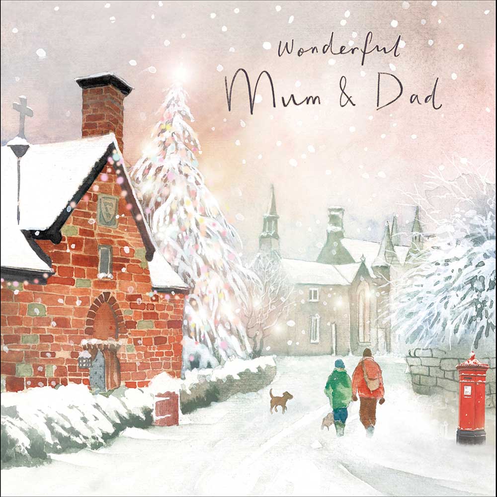 Woodmansterne Mum & Dad - Family Stroll Christmas Card
