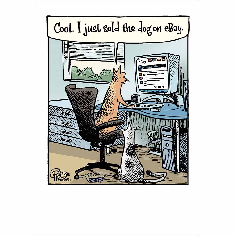 Woodmansterne Two Cats Ebay Funny Blank Card