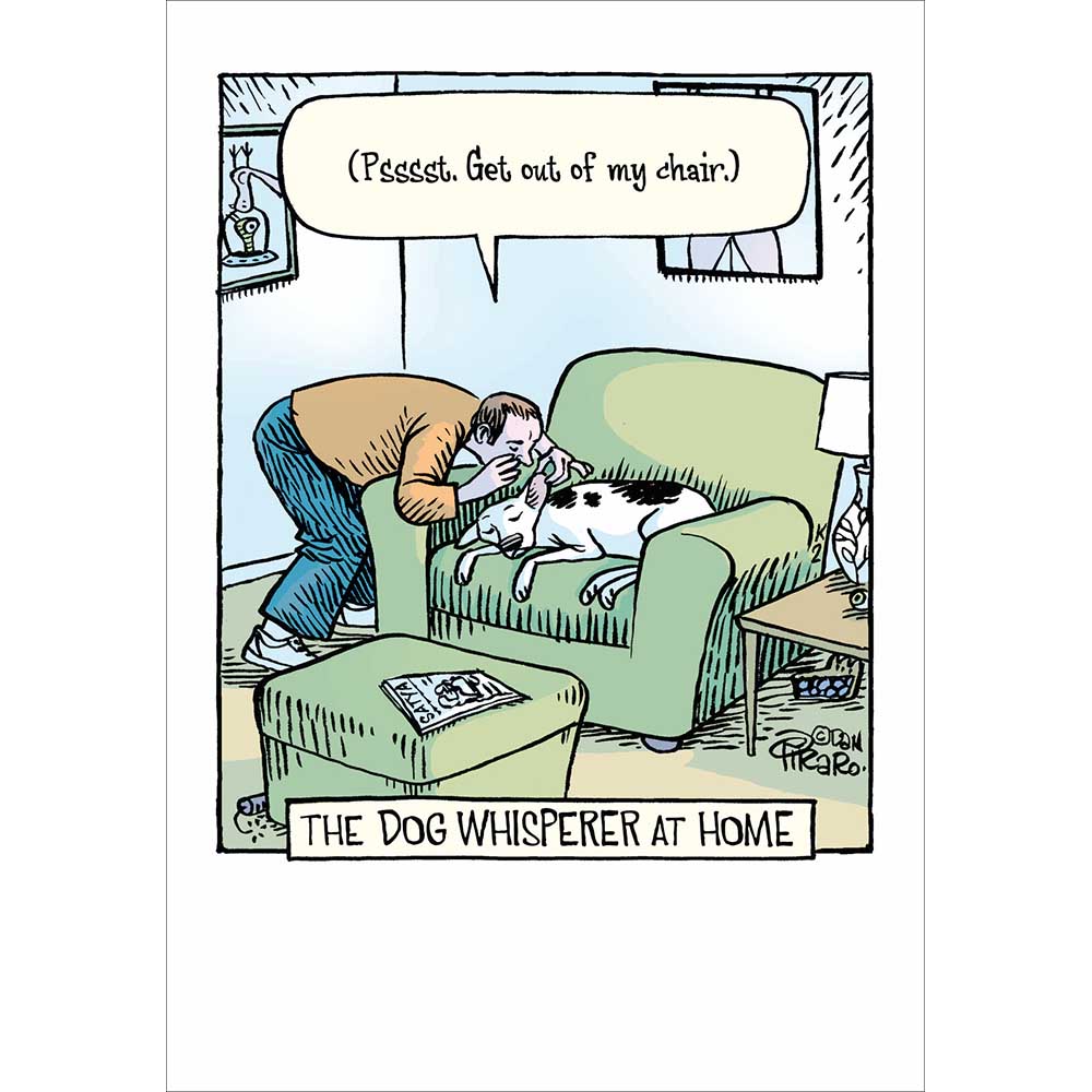 Woodmansterne Dog Whisperer Funny Black Card