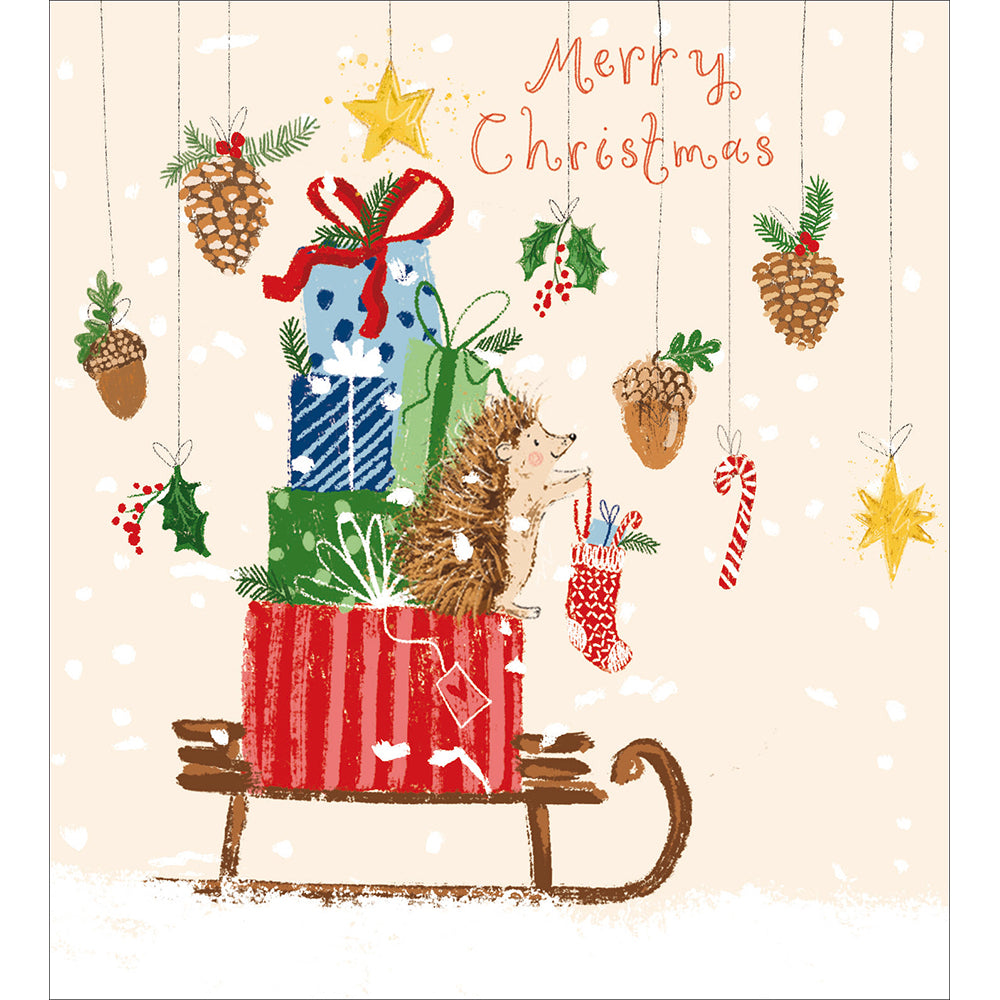 Woodmansterne Hedgehog Helpers Christmas Cards - Pack of 5