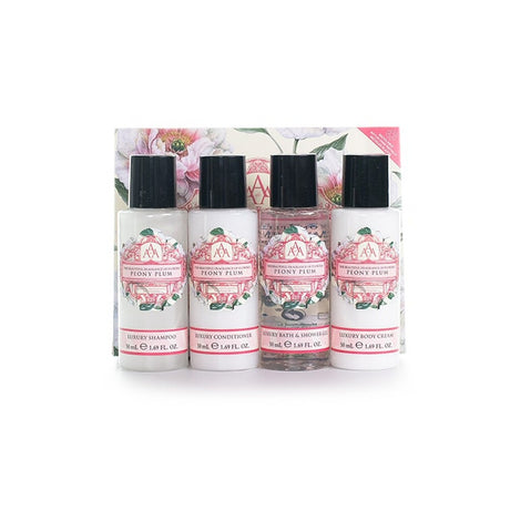 Aromas Artesanales De Antigua 4X50ml Peony Plum Travel Set