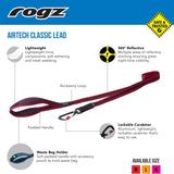 Rogz 1.8m Airtech Classic Lead Burnt Ochre Dog Lead - Medium