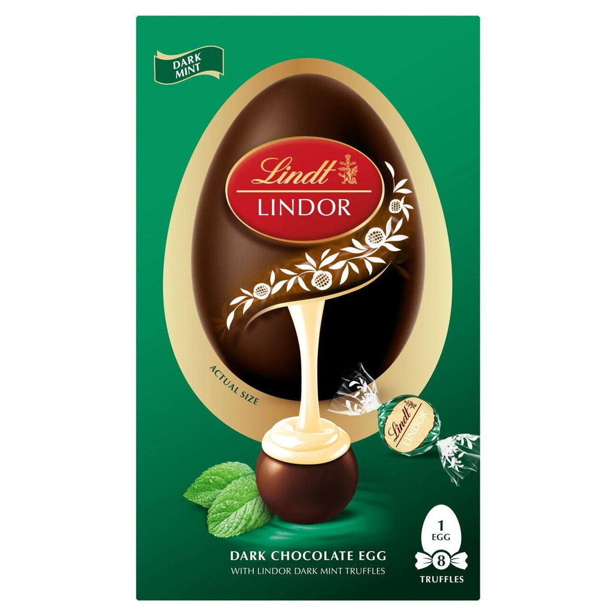 Lindt LINDOR 260g Dark Mint Easter Egg