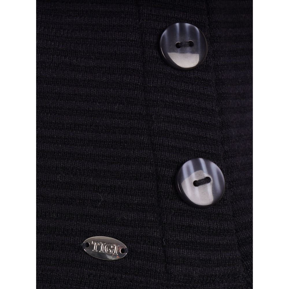 Tigi Ribbed Mock Shirt Jumper - Navy
