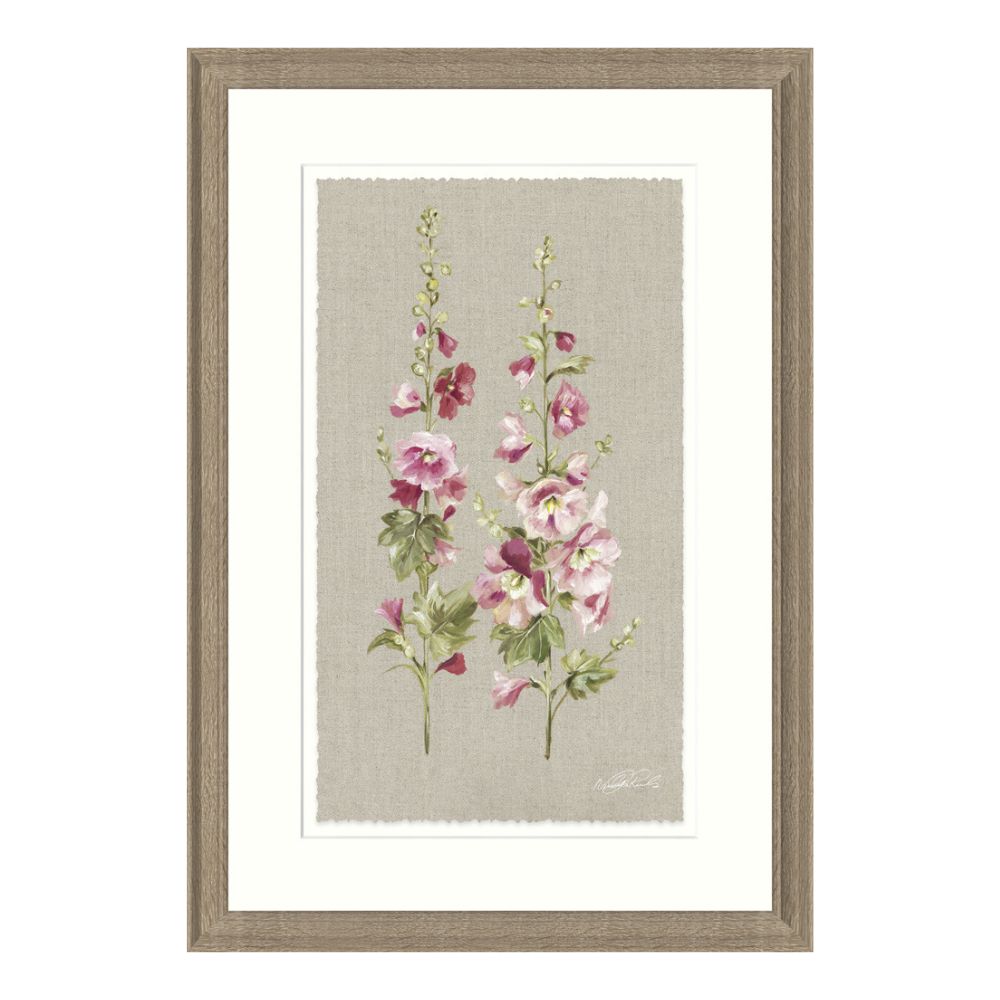 Artko 65cm 'Hollyhocks' Framed Print by Nicola Jane Rowles