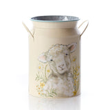Richard Langs Sheep Floral Metal Decorative Milk Churn - 6ED100