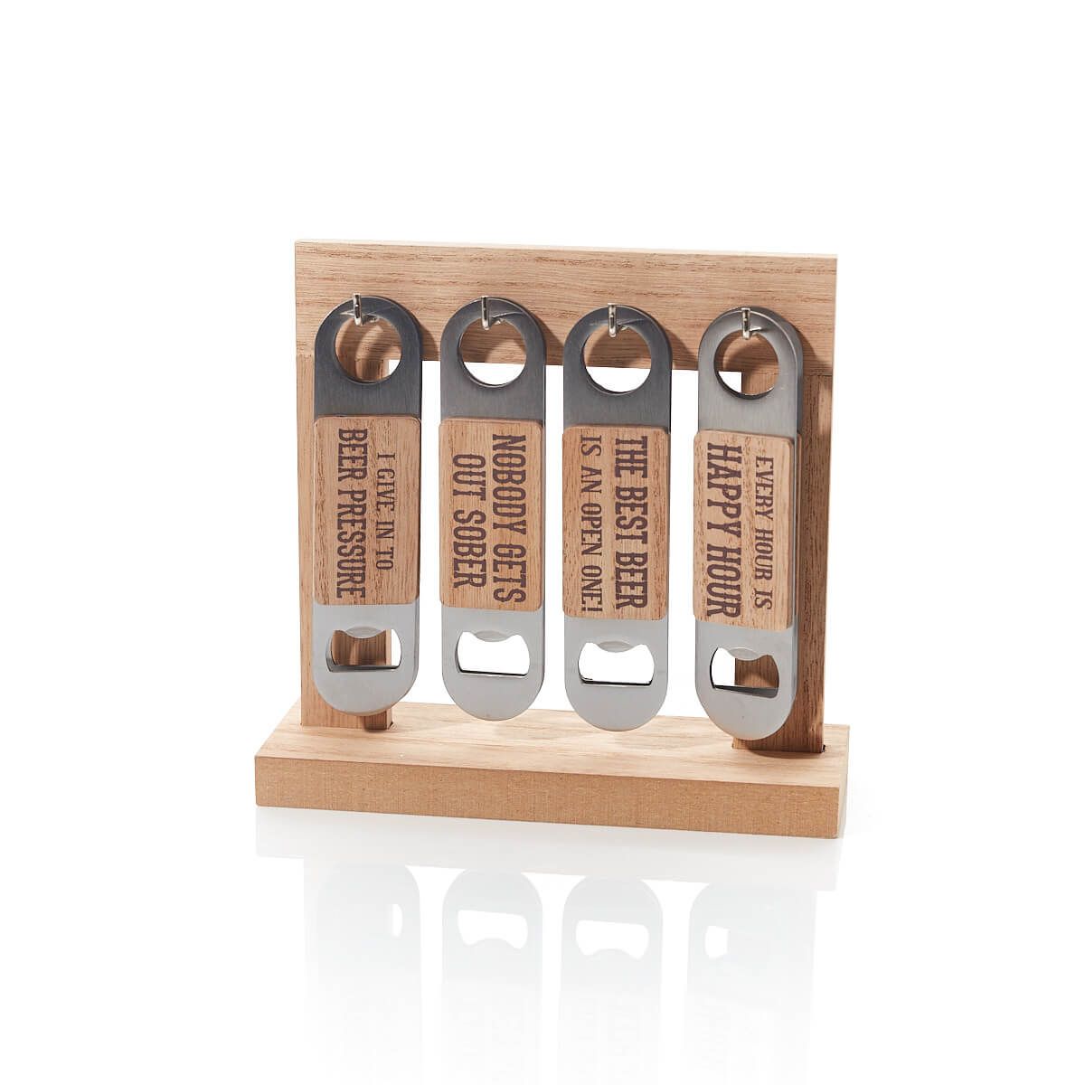 Richard Langs Wooden Beer Can Opener with Quote (Choice of 4)  - 6GM100